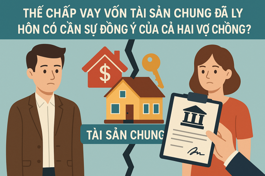 Tài sản chung là bất động sản hình thành trong thời kỳ hôn nhân nhưng đã ly hôn thì khi thế chấp vay vốn có cần sự đồng ý của cả hai vợ chồng hay không?