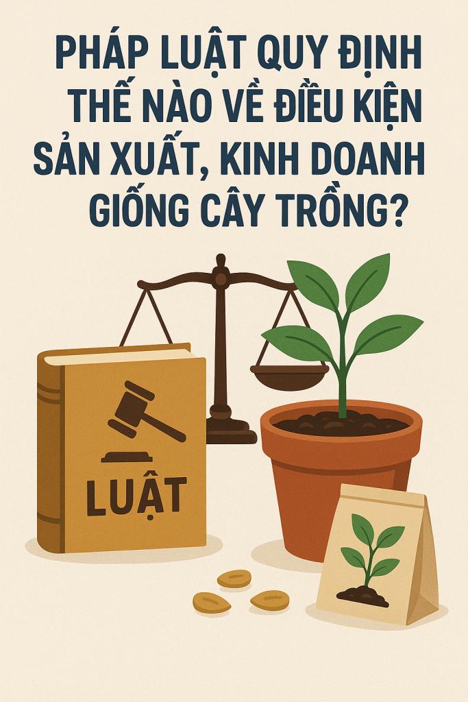 PHÁP LUẬT QUY ĐỊNH THẾ NÀO VỀ ĐIỀU KIỆN SẢN XUẤT, KINH DOANH GIỐNG CÂY TRỒNG?
