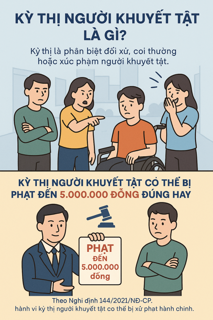 Kỳ thị người khuyết tật là gì? Kỳ thị người khuyết tật có thể bị phạt đến 5.000.000 đồng đúng hay không?