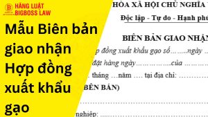 Biên bản giao nhận Hợp đồng xuất khẩu gạo