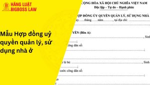 mẫu hợp đồng uỷ quyền quản lý, sử dụng nhà ở