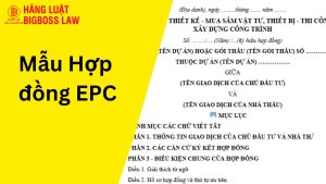 Mẫu Hợp đồng EPC