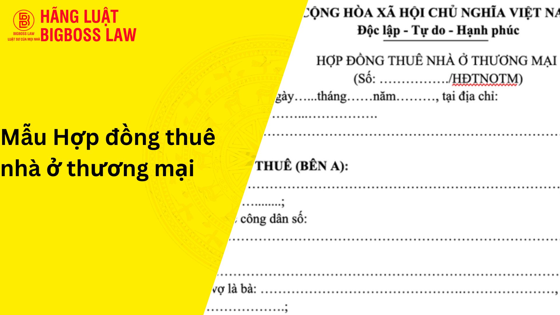 Mẫu hợp đồng thuê nhà ở thương mại
