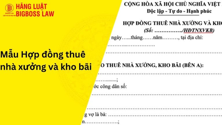 Mẫu hợp đồng thuê nhà xưởng và kho bãi 11 Hợp đồng thuê nhà xưởng và kho bãi