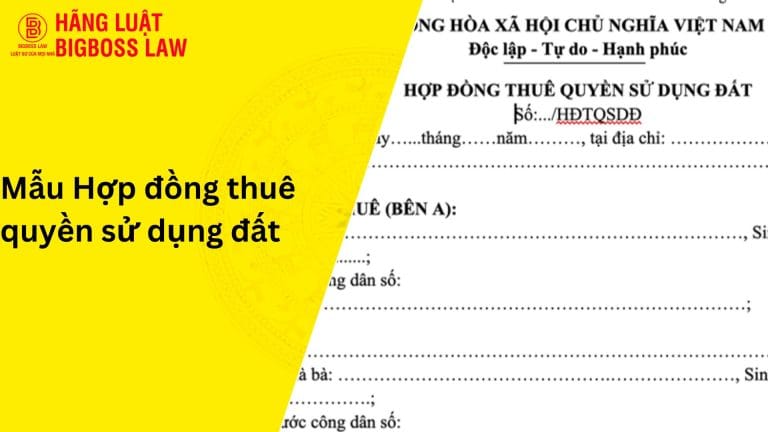 Mẫu hợp đồng thuê QSDĐ