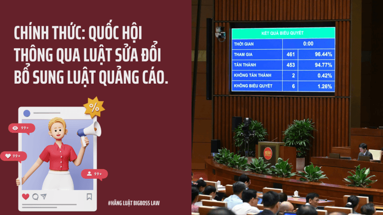 CHÍNH THỨC: QUỐC HỘI THÔNG QUA LUẬT SỬA ĐỔI BỔ SUNG LUẬT QUẢNG CÁO.