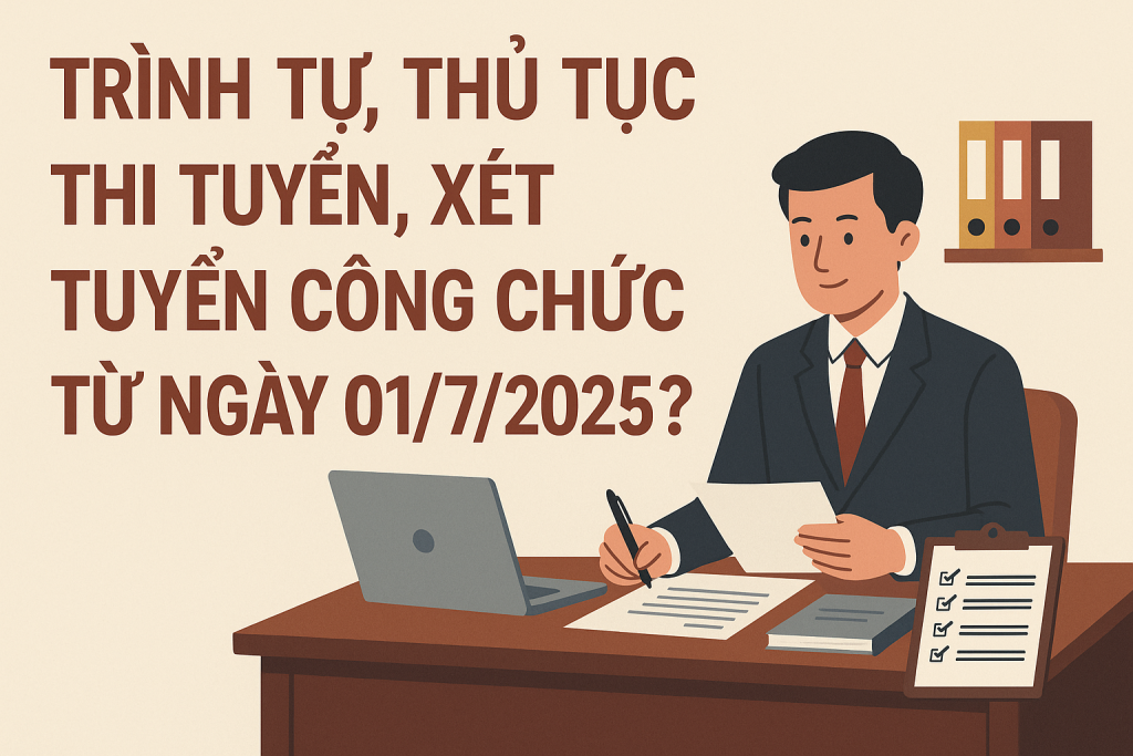 Trình tự, thủ tục thi tuyển, xét tuyển công chức từ ngày 01/7/2025?
