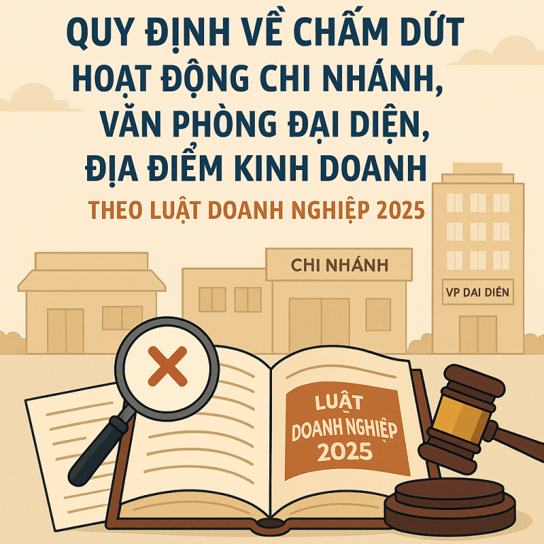 Quy định về chấm dứt hoạt động chi nhánh, văn phòng đại diện, địa điểm kinh doanh theo Luật Doanh nghiệp 2025 14 Quy định về chấm dứt hoạt động chi nhánh, văn phòng đại diện, địa điểm kinh doanh theo Luật Doanh nghiệp 2025