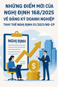 Những điểm mới của Nghị định 168/2025 về đăng ký doanh nghiệp thay thế Nghị định 01/2021/NĐ-CP