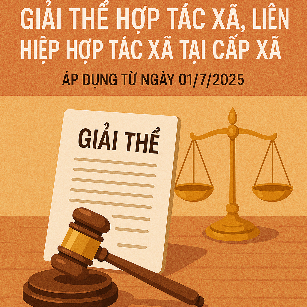 Quy định về thủ tục đăng ký giải thể hợp tác xã, liên hiệp hợp tác xã tại cấp xã áp dụng từ ngày 01/7/2025