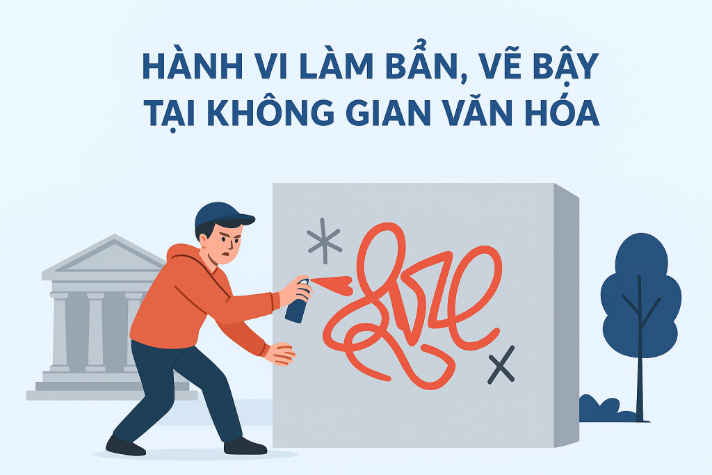 Hành vi làm bẩn, vẽ bậy tại không gian văn hóa