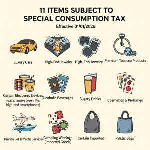11 mặt hàng sẽ chịu thuế tiêu thụ đặc biệt kể từ 01/01/2026
