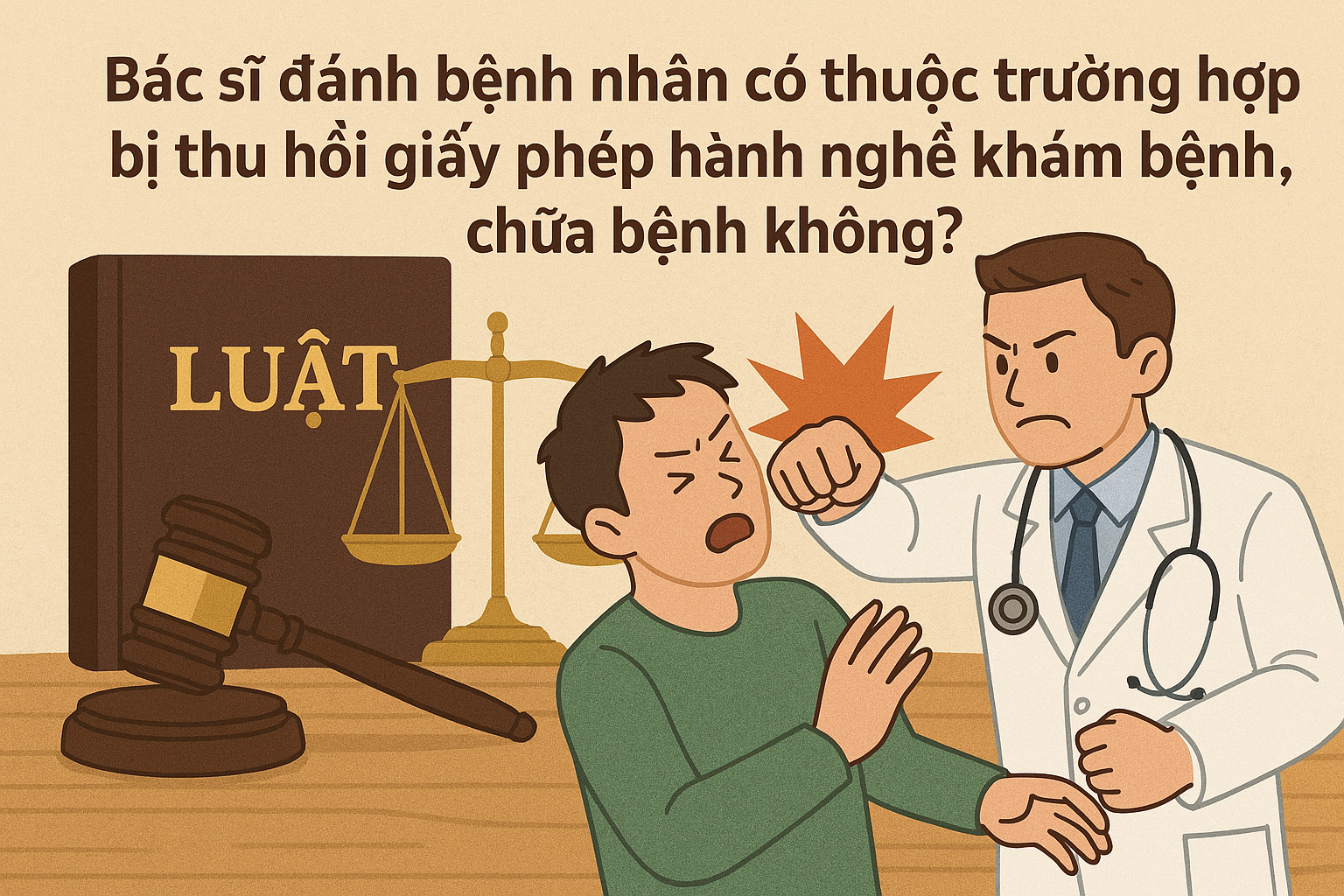 Bác sĩ đánh bệnh nhân có thuộc trường hợp bị thu hồi giấy phép hành nghề khám bệnh, chữa bệnh không?