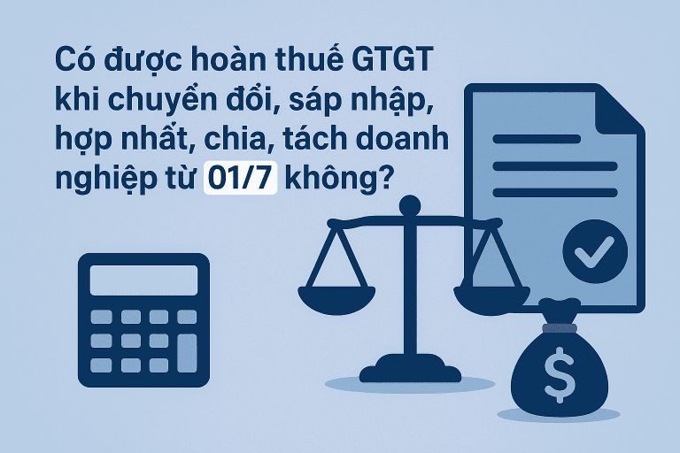 Có được hoàn thuế GTGT khi chuyển đổi, sáp nhập, hợp nhất, chia, tách doanh nghiệp từ 01/7 không?