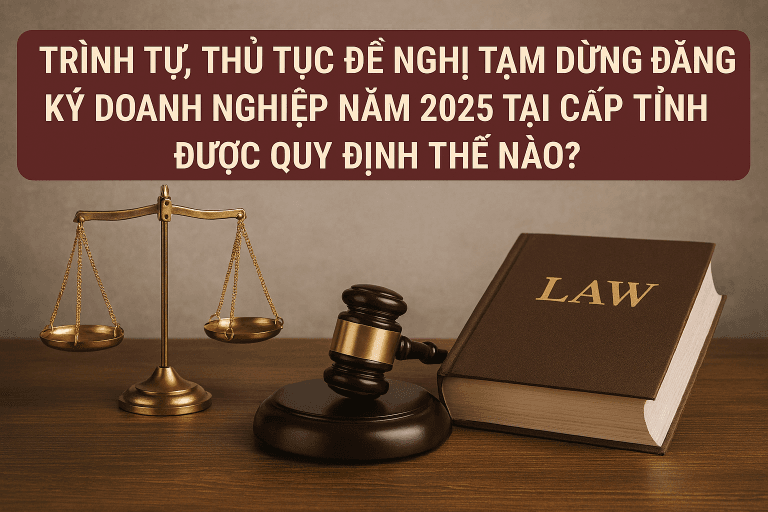 Trình tự, thủ tục đề nghị tạm dừng đăng ký doanh nghiệp năm 2025 tại cấp tỉnh được quy định thế nào?