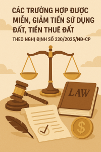 Các trường hợp được miễn, giảm tiền sử dụng đất, tiền thuê đất theo Nghị định số 230/2025/NĐ-CP của Chính phủ