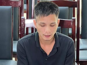 Lê Văn Viết tại cơ quan công an (Ảnh do cơ quan công an cung cấp)