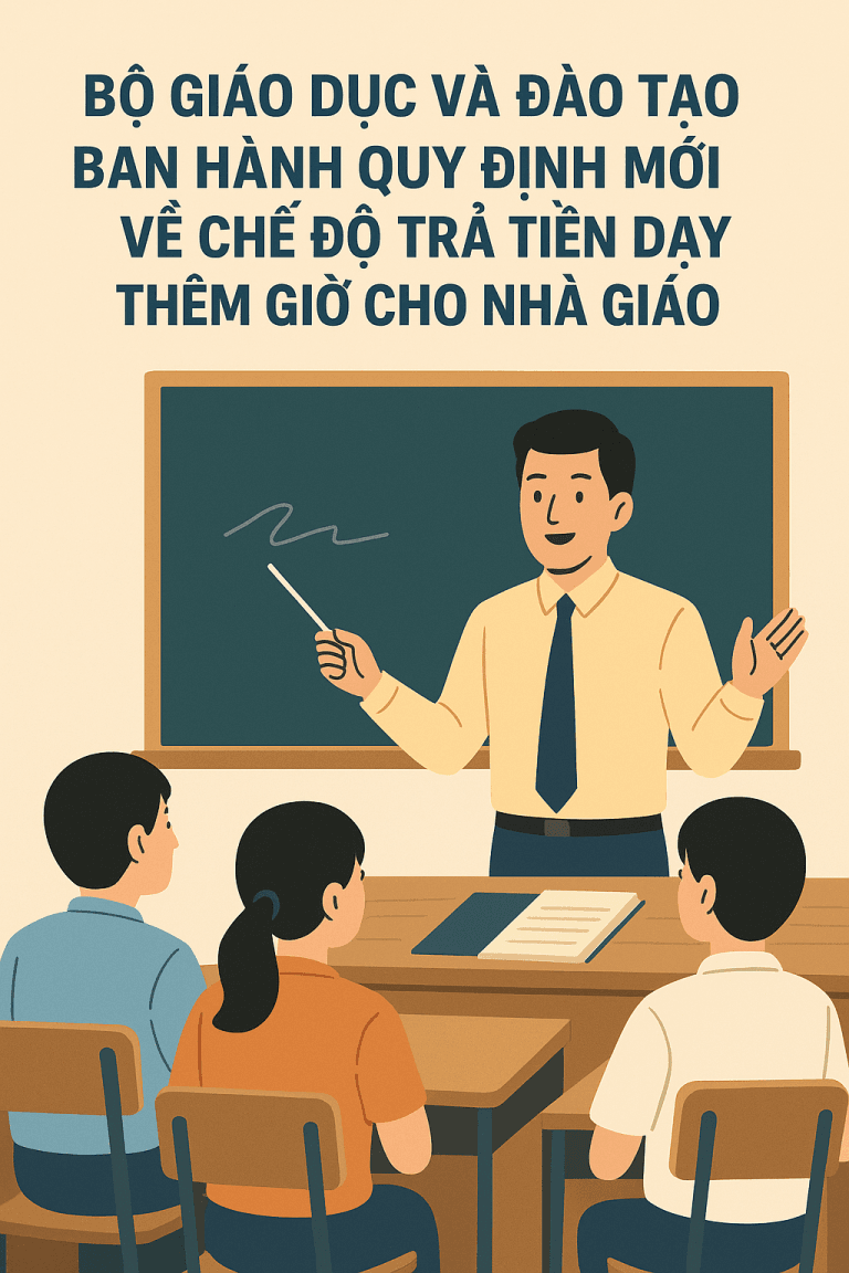 Bộ Giáo dục và Đào tạo ban hành quy định mới về chế độ trả tiền dạy thêm giờ cho nhà giáo 10 ChatGPT Image 11 08 06 17 thg 10 2025