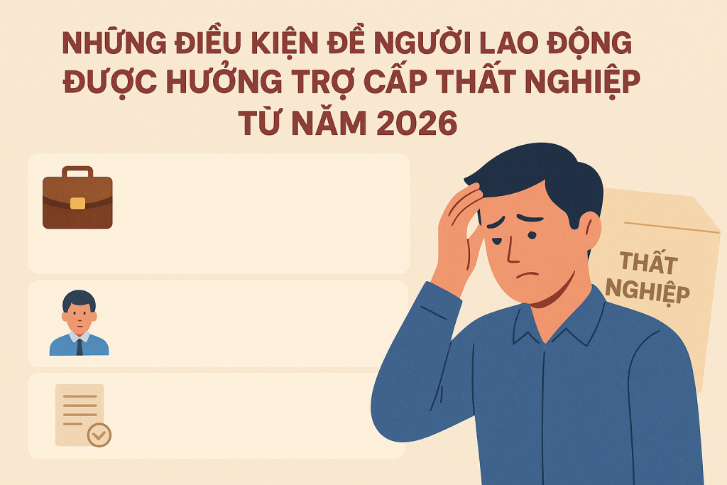 Những điều kiện để người lao động được hưởng trợ cấp thất nghiệp từ năm 2026?