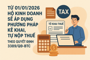 Từ 01/01/2026, hộ kinh doanh sẽ áp dụng phương pháp kê khai, tự nộp thuế theo Quyết định 3389/QĐ-BTC?