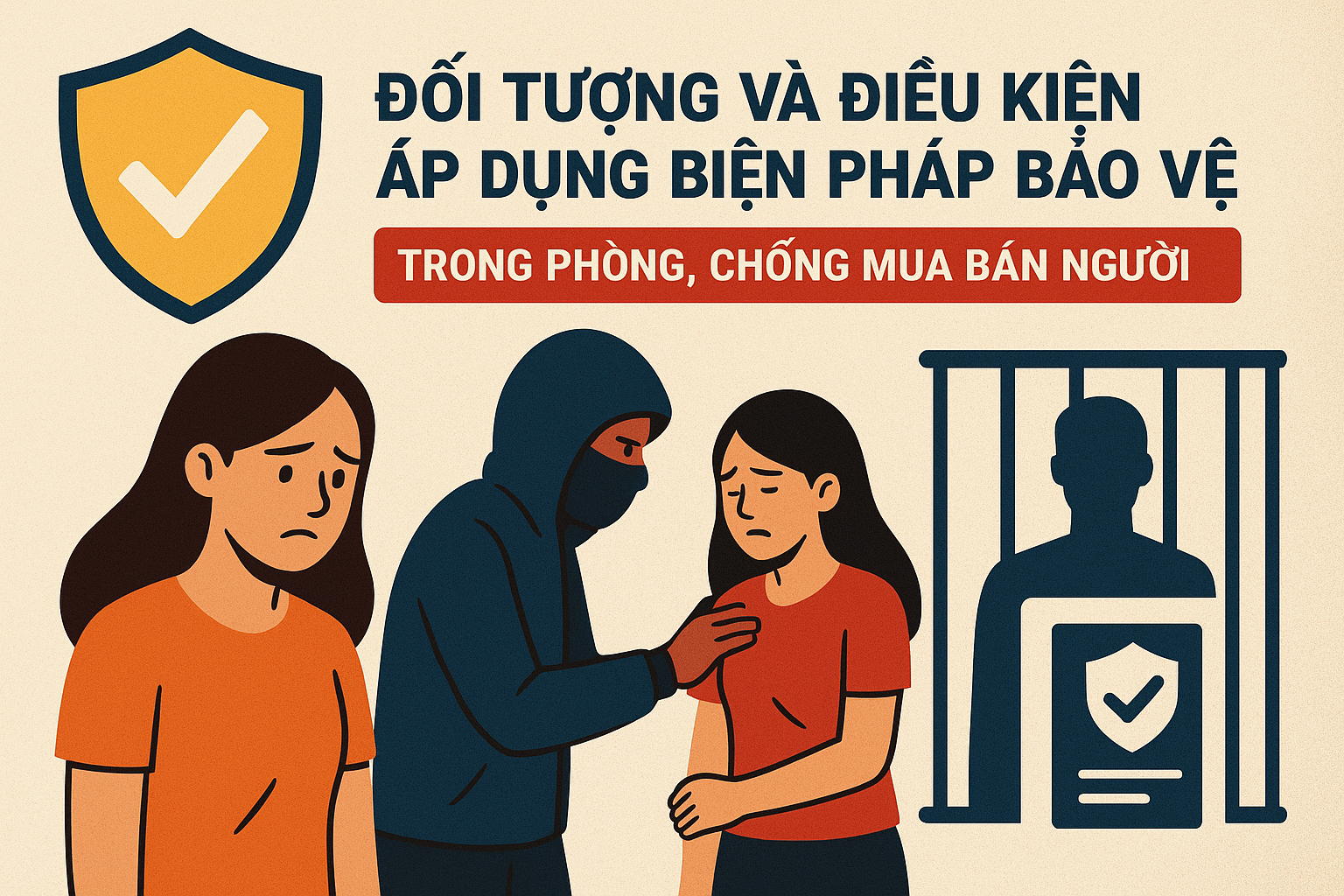 Đối tượng và điều kiện áp dụng biện pháp bảo vệ trong phòng, chống mua bán người
