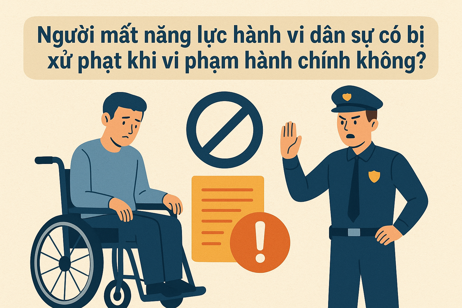Người mất năng lực hành vi dân sự có bị xử phạt khi vi phạm hành chính không?