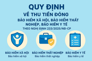 Quy định về thu tiền đóng bảo hiểm xã hội, bảo hiểm thất nghiệp, bảo hiểm y tế theo Nghị định 233/2025/NĐ-CP?