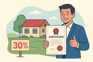 CÁ NHÂN ĐƯỢC CẤP GCN VÀ ĐƯỢC GIẢM 30% TIỀN SỬ DỤNG ĐẤT Ở TRONG HẠN MỨC ĐỐI VỚI DIỆN TÍCH ĐẤT ĐƯỢC GIAO KHÔNG ĐÚNG THẨM QUYỀN