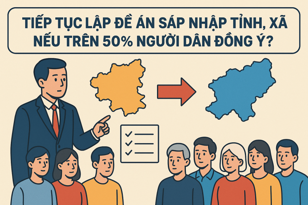 Tiếp tục lập đề án sáp nhập tỉnh, xã nếu trên 50% người dân đồng ý (dự kiến)