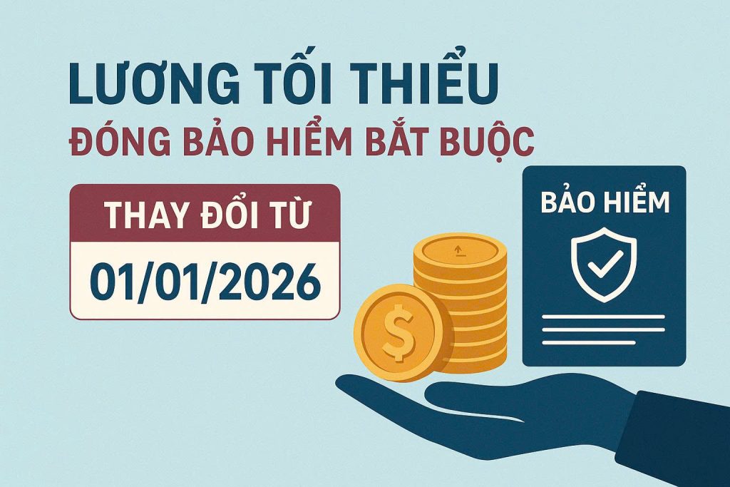 Lương tối thiểu đóng bảo hiểm bắt buộc thay đổi từ 01/01/2026?
