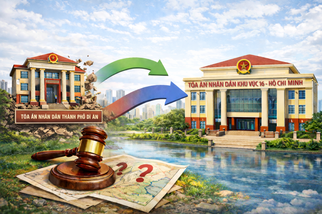 TÒA ÁN NHÂN DÂN THÀNH PHỐ DĨ AN SAU SÁP NHẬP ĐƯỢC CHUYỂN VỀ ĐÂU?