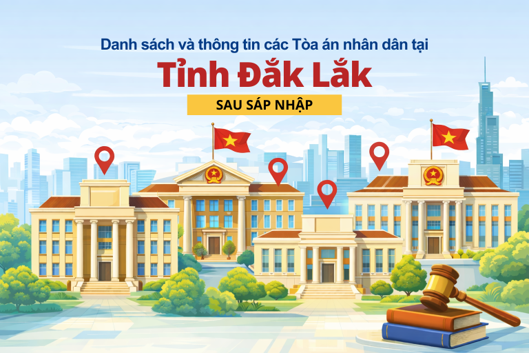 DANH SÁCH VÀ THÔNG TIN CÁC TÒA ÁN NHÂN DÂN TẠI TỈNH ĐẮK LẮK SAU SÁP NHẬP