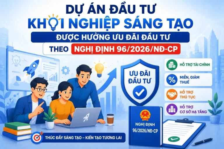 Dự án đầu tư khởi nghiệp sáng tạo được hưởng ưu đãi đầu tư theo Nghị định 96/2026/NĐ-CP 13 du-an-dau-tu-khoi-nghiep-sang-tao-duoc-huong-uu-dai-dau-tu-theo-nghi-dinh-96-2026-nd-cp