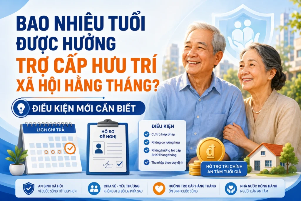 Bao nhiêu tuổi được hưởng trợ cấp hưu trí xã hội hằng tháng? Điều kiện mới cần biết