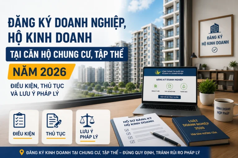 Đăng ký doanh nghiệp, hộ kinh doanh tại căn hộ chung cư, tập thể năm 2026: Điều kiện, thủ tục và lưu ý pháp lý