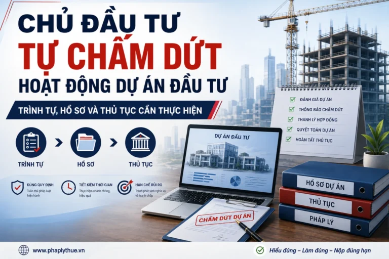 Chủ đầu tư tự chấm dứt hoạt động dự án đầu tư: Trình tự, hồ sơ và thủ tục cần thực hiện