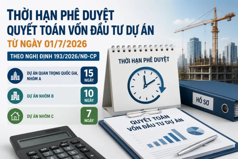 Thời hạn phê duyệt quyết toán vốn đầu tư dự án từ ngày 01/7/2026 theo Nghị định 193/2026/NĐ-CP là bao lâu?